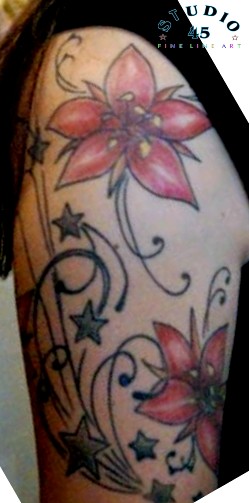 BlumenTribal-Oberarm Nachher Tattoo Recklinghausen STUDIO 45